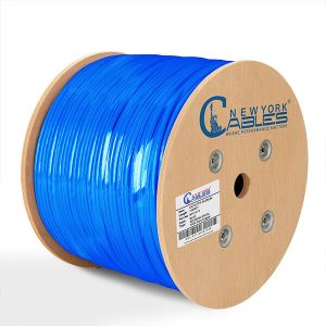 Bulk Cat6 Plenum Shielded Solid Copper 1000ft CMP F/UTP 550 Mhz Cable