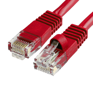 1-feet Cat6 Solid Copper Patch Cable in Red Pack of 10