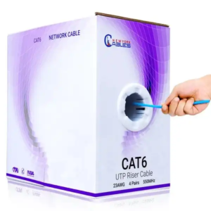 Cat6 Riser 1000ft CMR 550 MHz UTP 23AWG CCA Cable – Pull Box