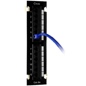 Cat6a Patch Panel 12 Port Vertical With Wall Mount Bracket