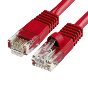 1-feet Cat6 Solid Copper Patch Cable in Red Pack of 10