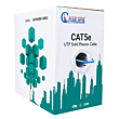 Cat5e Plenum 1000ft CCA Cable CMP UTP Solid 350 MHz 24AWG